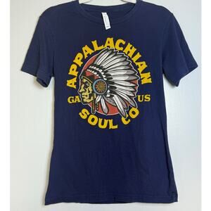 APPALACHAN SOUL CO Graphic Tee/T-Shirt Native American Indian GA US, Size: S